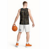 Hawaii Brown Plumeria Lei Black Basketball Jersey Frangipani Floral Heritage Art