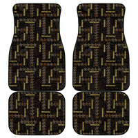 Hawaii Brown Plumeria Lei Black Car Mats Frangipani Floral Heritage Art