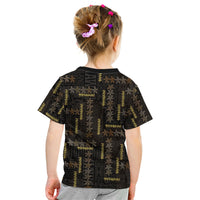 Hawaii Brown Plumeria Lei Black Kid T Shirt Frangipani Floral Heritage Art