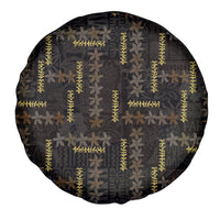 Hawaii Brown Plumeria Lei Black Spare Tire Cover Frangipani Floral Heritage Art