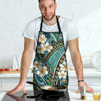 Polynesian Hibiscus Tropical Green Floral Apron Tribal Pattern - Polynesian Pride