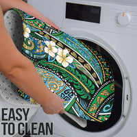 Polynesian Hibiscus Tropical Green Floral Bathroom Set Tribal Pattern - Polynesian Pride