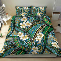 Polynesian Hibiscus Tropical Green Floral Bedding Set Tribal Pattern - Polynesian Pride