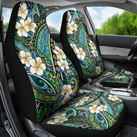 Polynesian Hibiscus Tropical Green Floral Car Seat Cover Tribal Pattern LT01 - Polynesian Pride