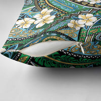 Polynesian Hibiscus Tropical Green Floral Pillow Cover Tribal Pattern - Polynesian Pride