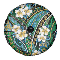 Polynesian Hibiscus Tropical Green Floral Spare Tire Cover Tribal Pattern LT01 - Polynesian Pride