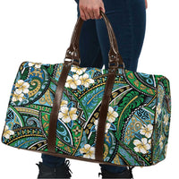 Polynesian Hibiscus Tropical Green Floral Travel Bag Tribal Pattern - Polynesian Pride