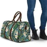 Polynesian Hibiscus Tropical Green Floral Travel Bag Tribal Pattern - Polynesian Pride