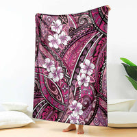 Polynesian Hibiscus Tropical Pink Floral Blanket Tribal Pattern LT01 - Polynesian Pride