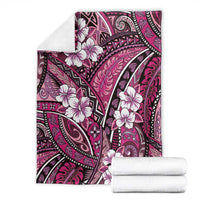 Polynesian Hibiscus Tropical Pink Floral Blanket Tribal Pattern LT01 - Polynesian Pride