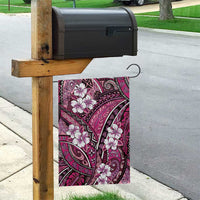 Polynesian Hibiscus Tropical Pink Floral Garden Flag Tribal Pattern - Polynesian Pride