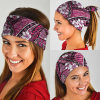 Polynesian Hibiscus Tropical Pink Floral Neck Gaiter Tribal Pattern - Polynesian Pride