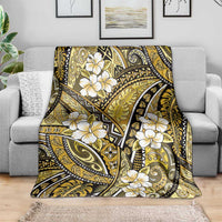 Polynesian Hibiscus Tropical Yellow Floral Blanket Tribal Pattern LT01 - Polynesian Pride
