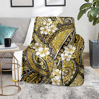 Polynesian Hibiscus Tropical Yellow Floral Blanket Tribal Pattern LT01 - Polynesian Pride