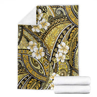 Polynesian Hibiscus Tropical Yellow Floral Blanket Tribal Pattern LT01 - Polynesian Pride