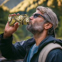 Polynesian Hibiscus Tropical Yellow Floral 4 in 1 Can Cooler Tumbler Tribal Pattern - Polynesian Pride