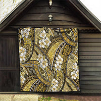 Polynesian Hibiscus Tropical Yellow Floral Quilt Tribal Pattern - Polynesian Pride