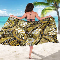 Polynesian Hibiscus Tropical Yellow Floral Sarong Tribal Pattern - Polynesian Pride