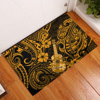 Hawaii Ukulele Rubber Doormat Polynesian Pattern Gold Version LT01 Gold - Polynesian Pride