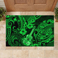 Hawaii Ukulele Rubber Doormat Polynesian Pattern Green Version LT01 - Polynesian Pride
