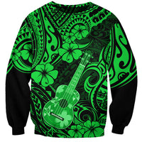 Hawaii Ukulele Sweatshirt Polynesian Pattern Green Version LT01 Unisex Green - Polynesian Pride
