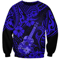 Hawaii Ukulele Sweatshirt Polynesian Pattern Navy Blue Version LT01 Unisex Blue - Polynesian Pride