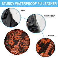 Hawaii Ukulele Spare Tire Cover Polynesian Pattern Orange Version LT01 - Polynesian Pride