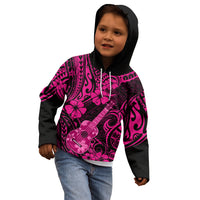 Hawaii Ukulele Kid Hoodie Polynesian Pattern Pink Version LT01 - Polynesian Pride