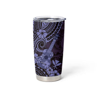 Hawaii Ukulele Tumbler Cup Polynesian Pattern Purple Version