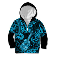 Hawaii Ukulele Kid Hoodie Polynesian Pattern Sky Blue Version LT01 - Polynesian Pride