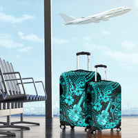 Hawaii Ukulele Luggage Cover Polynesian Pattern Turquoise Version LT01 - Polynesian Pride