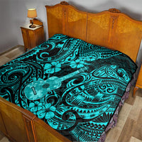 Hawaii Ukulele Quilt Polynesian Pattern Turquoise Version LT01 - Polynesian Pride