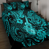 Hawaii Ukulele Quilt Bed Set Polynesian Pattern Turquoise Version LT01 - Polynesian Pride