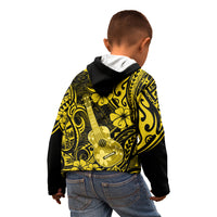 Hawaii Ukulele Kid Hoodie Polynesian Pattern Yellow Version LT01 - Polynesian Pride