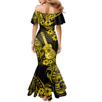 Hawaii Ukulele Mermaid Dress Polynesian Pattern Yellow Version LT01 - Polynesian Pride