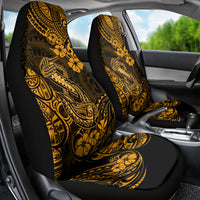 Hawaii Fish Hook Car Seat Cover Polynesian Pattern Gold Version LT01 - Polynesian Pride