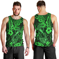Hawaii Fish Hook Men Tank Top Polynesian Pattern Green Version LT01 - Polynesian Pride