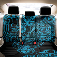 Hawaii Fish Hook Back Car Seat Cover Hibiscus Hawaii Tribal Tattoo Sky Blue Version