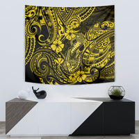 Hawaii Fish Hook Tapestry Hibiscus Hawaii Tribal Tattoo Yellow Version LT01 - Polynesian Pride