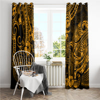 Hawaii King Kamehameha Window Curtain Polynesian Pattern Gold Version LT01 - Polynesian Pride