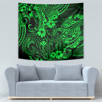 Hawaii King Kamehameha Tapestry Polynesian Pattern Green Version LT01 - Polynesian Pride