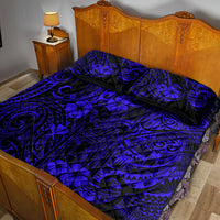 Hawaii King Kamehameha Quilt Bed Set Polynesian Pattern Navy Blue Version LT01 - Polynesian Pride
