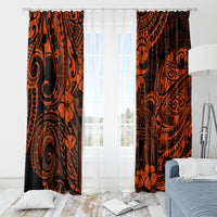 Hawaii King Kamehameha Window Curtain Polynesian Pattern Orange Version LT01 - Polynesian Pride