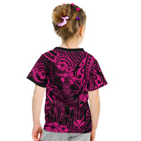 Hawaii King Kamehameha Kid T Shirt Polynesian Pattern Pink Version LT01 - Polynesian Pride