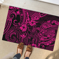 Hawaii King Kamehameha Rubber Doormat Polynesian Pattern Pink Version LT01 - Polynesian Pride