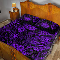 Hawaii King Kamehameha Quilt Bed Set Polynesian Pattern Purple Version LT01 - Polynesian Pride