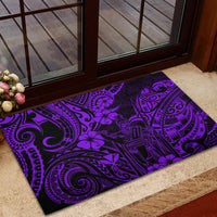 Hawaii King Kamehameha Rubber Doormat Polynesian Pattern Purple Version LT01 - Polynesian Pride
