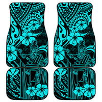 Hawaii King Kamehameha Car Mats Polynesian Pattern Turquoise Version LT01 Turquoise - Polynesian Pride
