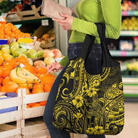 Hawaii King Kamehameha Grocery Bag Polynesian Pattern Yellow Version