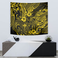 Hawaii King Kamehameha Tapestry Polynesian Pattern Yellow Version LT01 - Polynesian Pride